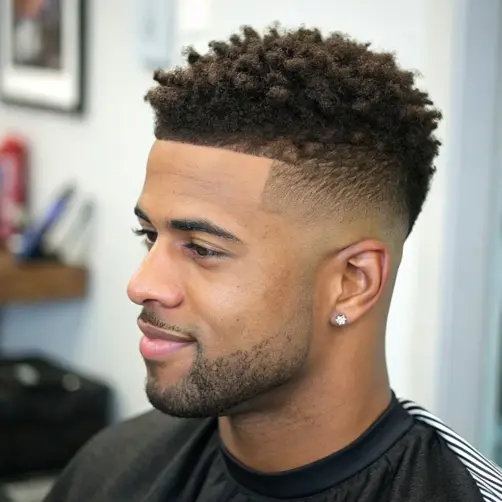 Textured Top Mid Taper Fade Haircut